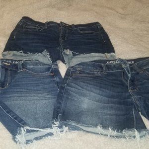 3 pairs of American Eagle Blue Jean Shorts all 3 for $30